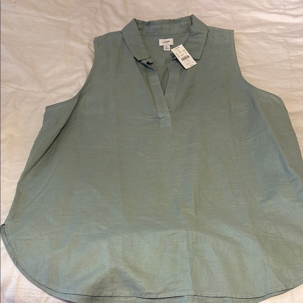 JCrew Women's Sleeveless Top - Green